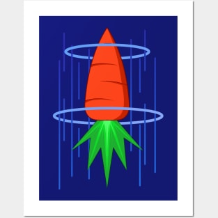 Carrot rocket Posters and Art